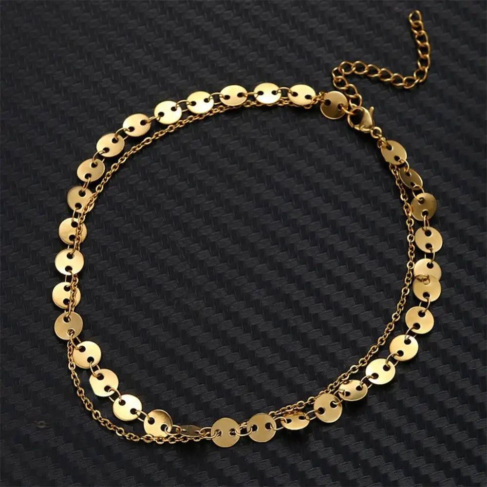 Tornozeleira Corrente Duo Medalhinhas