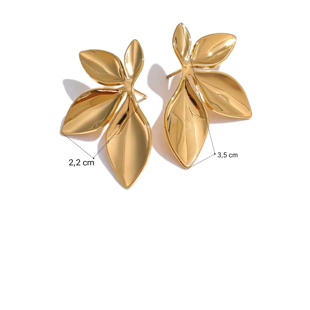 Brinco Moderno Meia Flor Pétalas