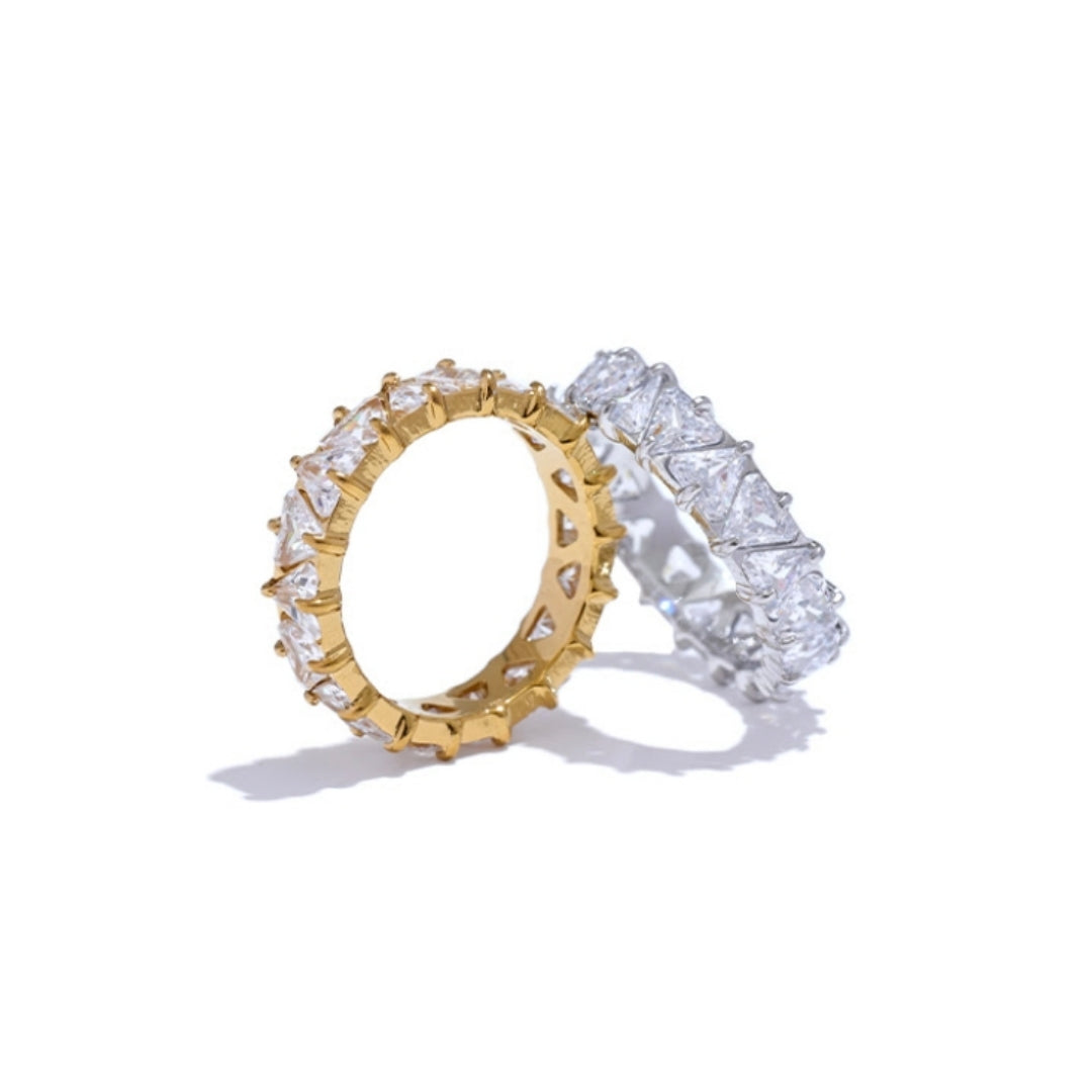 Anel Love Zircônia Banhado a Ouro 18K