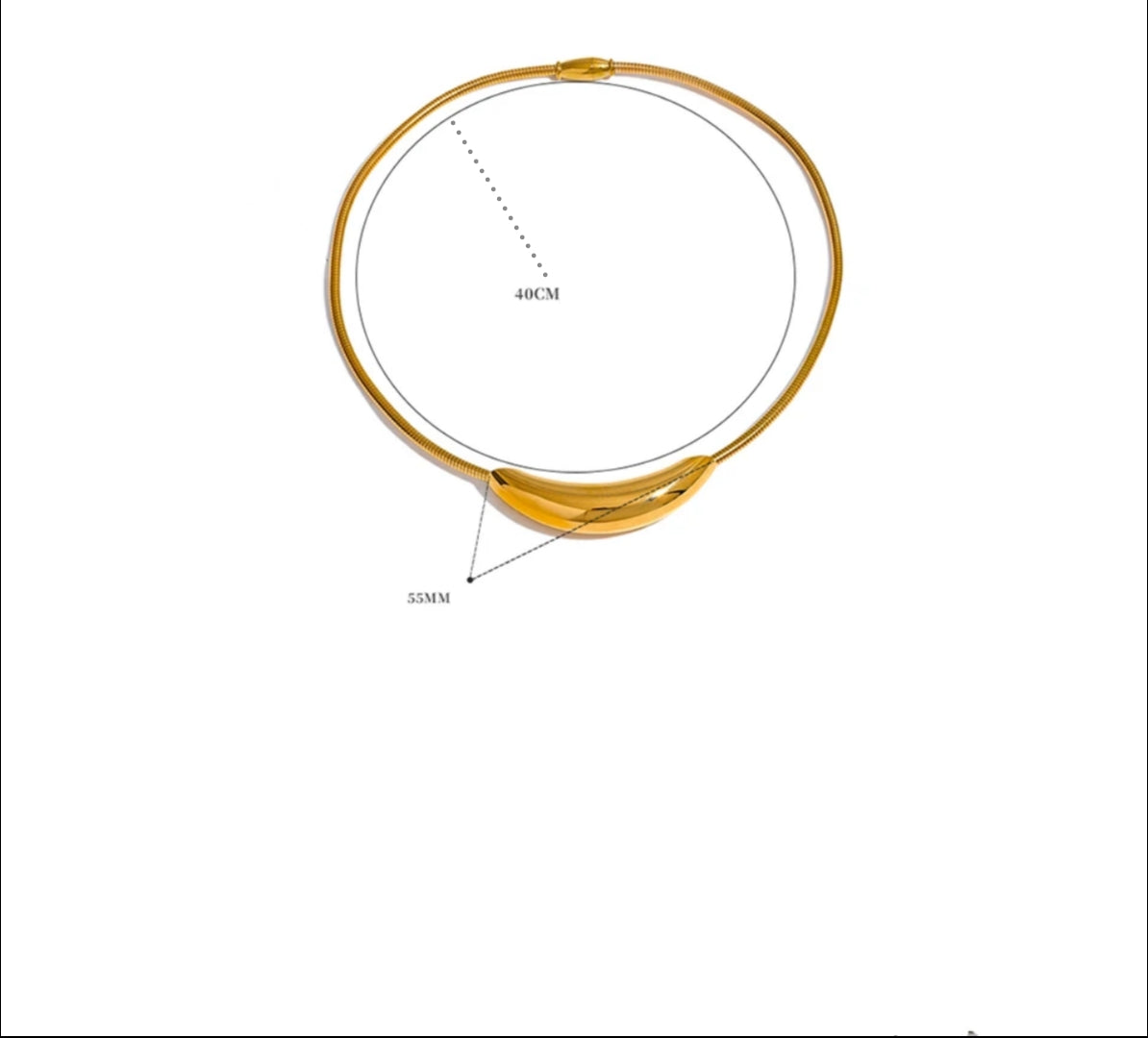 Colar Chocker Luz Banhado a Ouro 18K