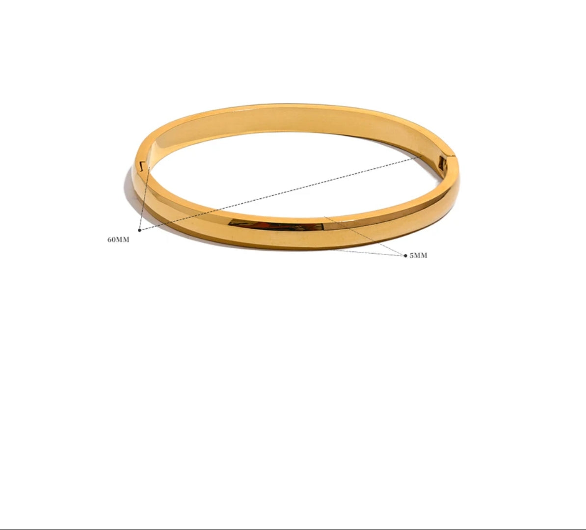 Pulseira Minimalista Lisa Banhada a Ouro 18K