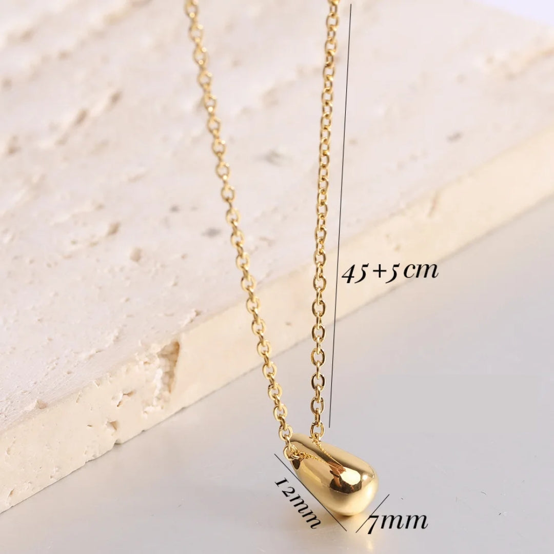 Colar Gota Delicada Aço Inoxidável