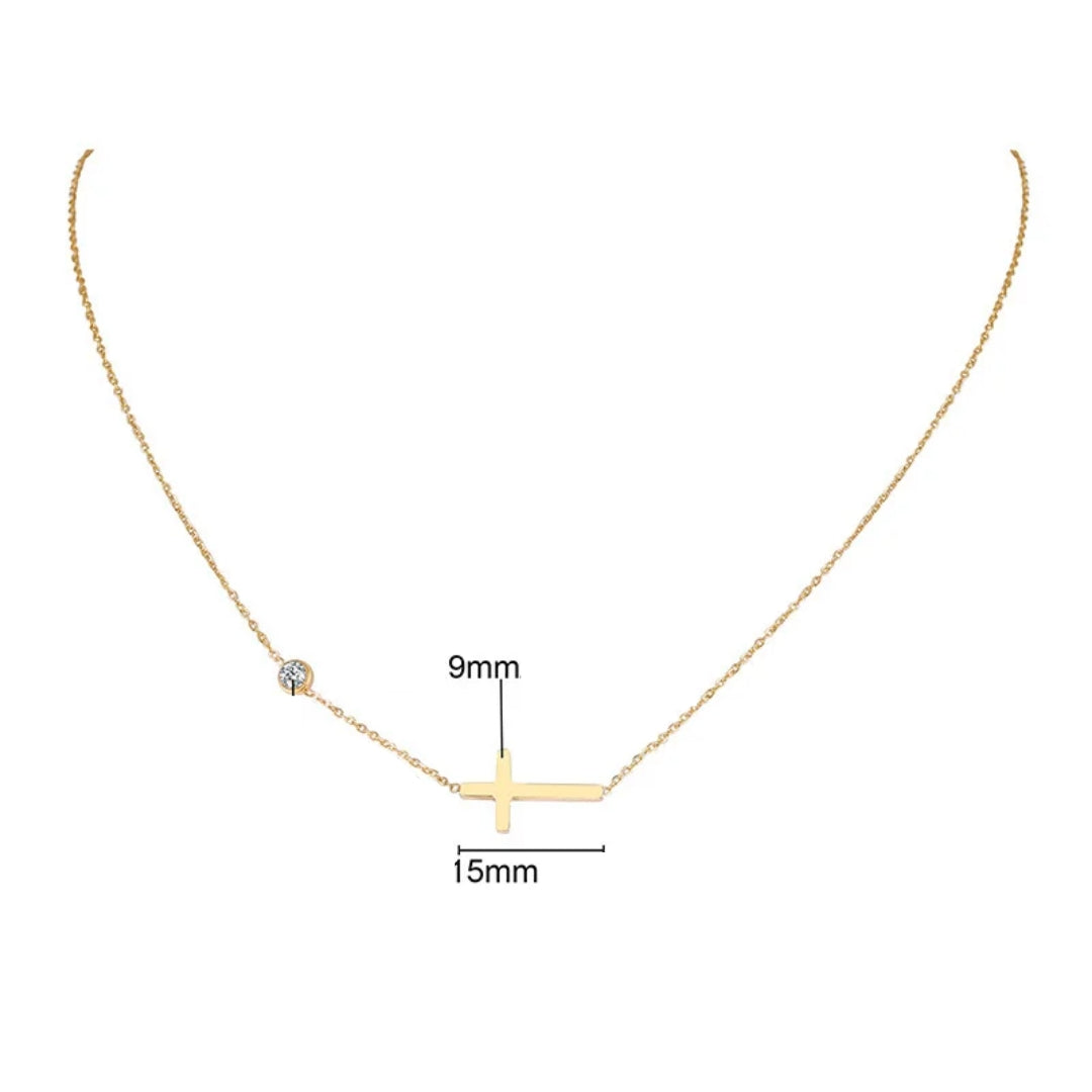 Colar Cruz Ponto de Luz