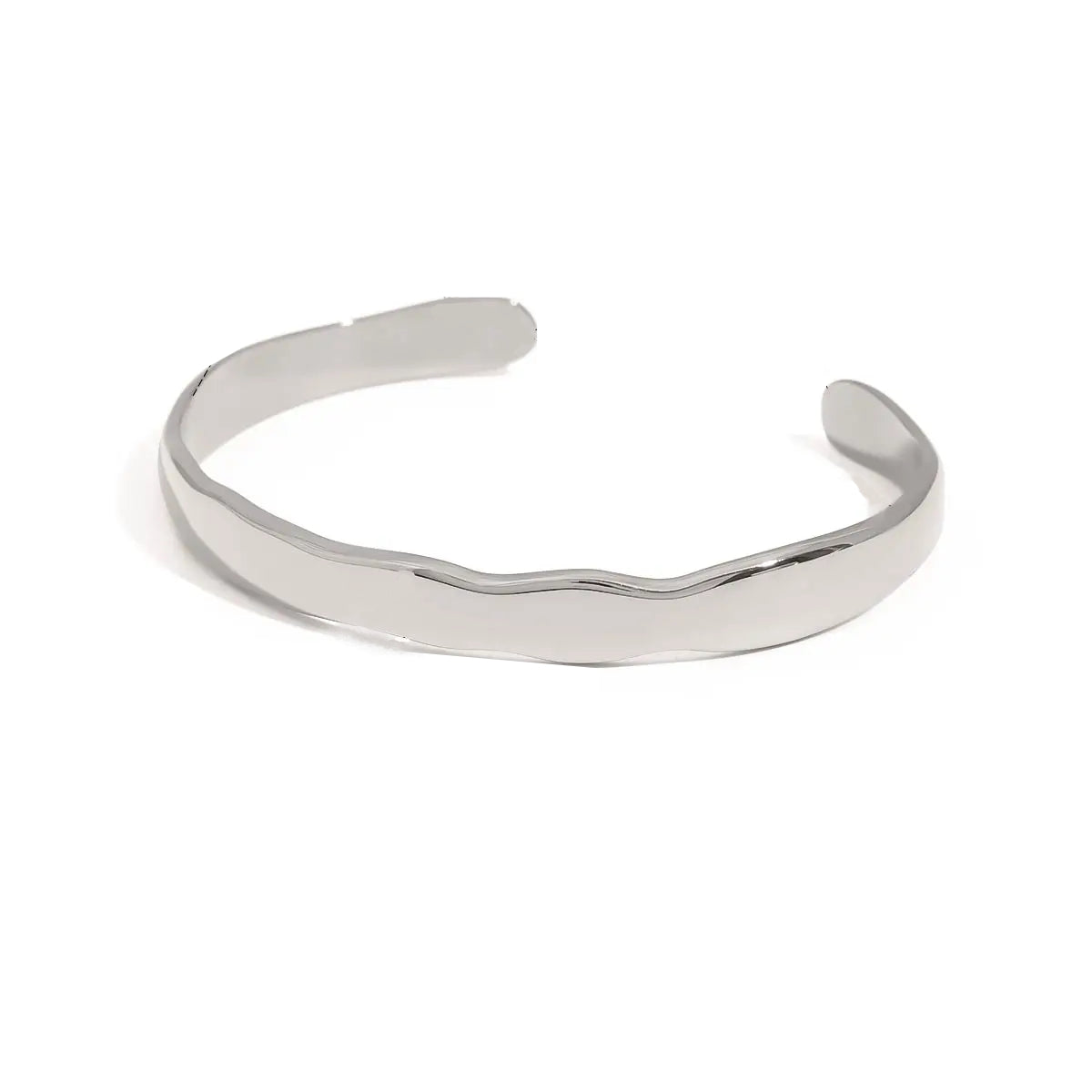 Pulseira Duo Ondas assimétricas Banho Ouro 18K