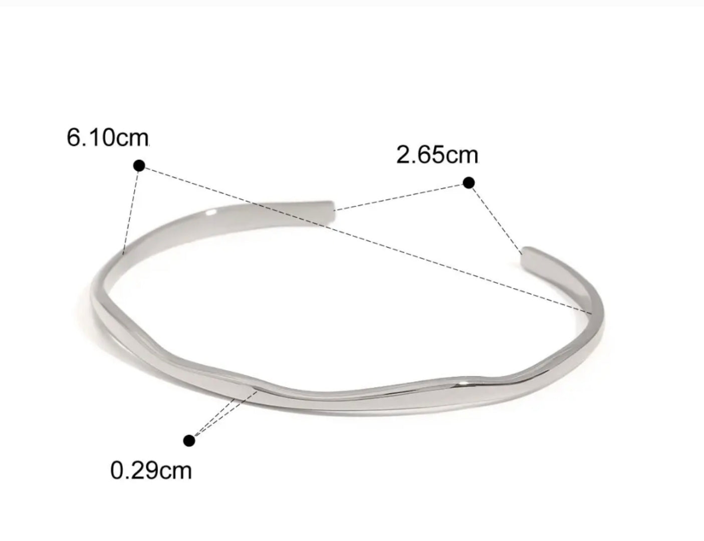 Pulseira Duo Ondas assimétricas Banho Ouro 18K