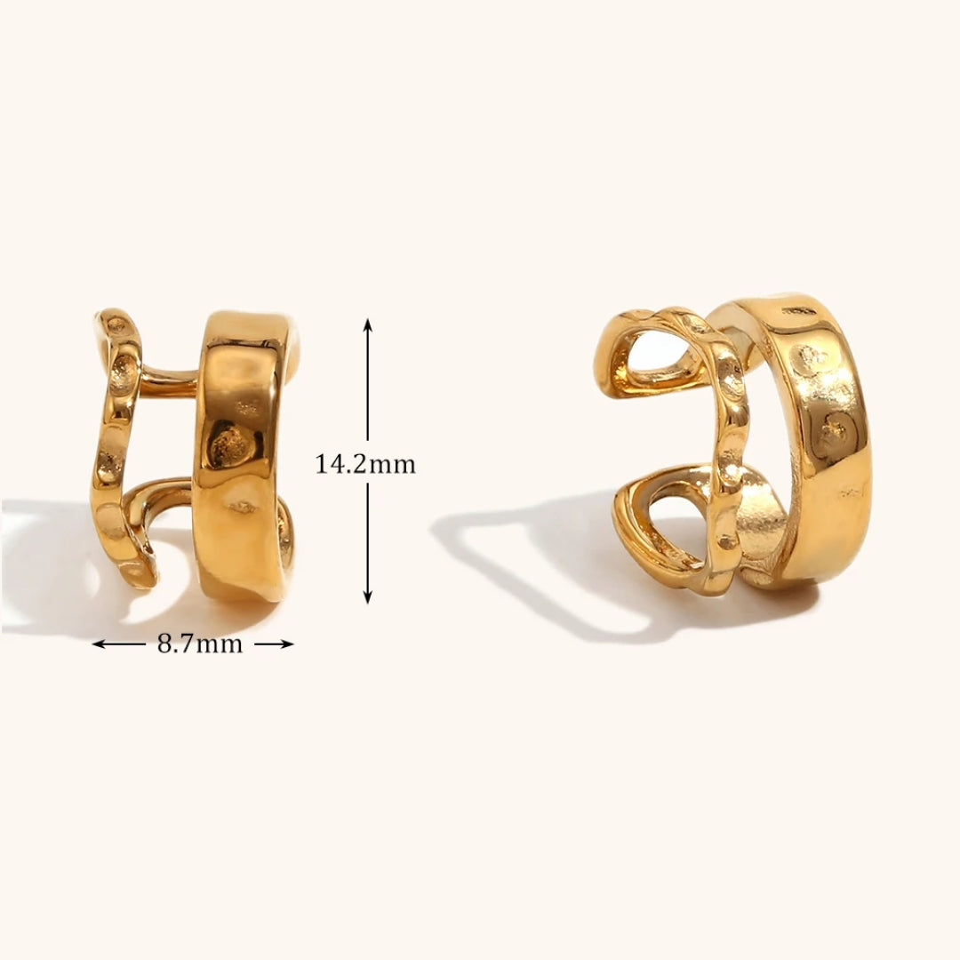 Brinco Piercing Fake Assimétrico Duo