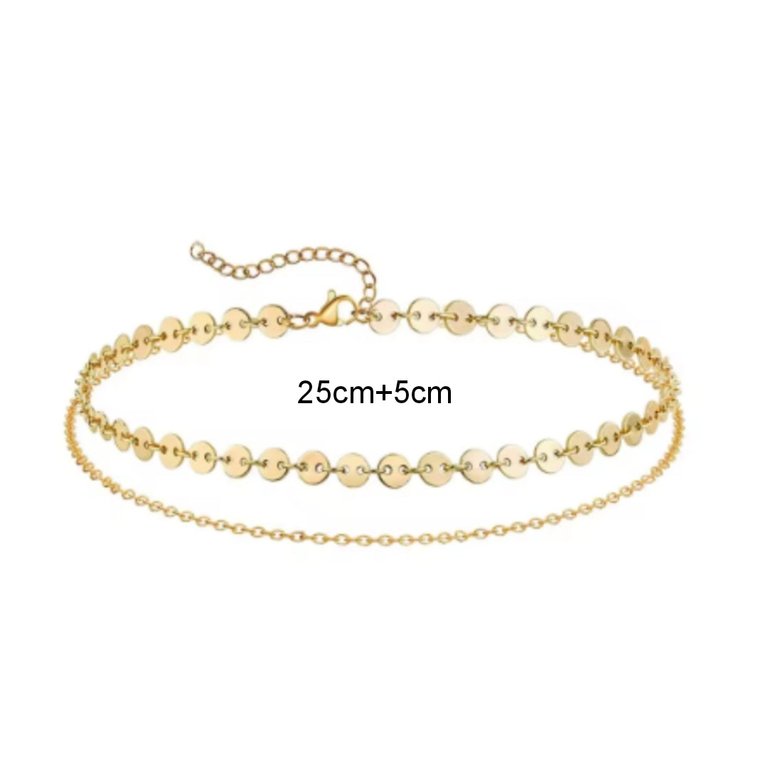 Tornozeleira Corrente Duo Medalhinhas