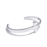 Pulseira Cruz Lisa Banhada a Ouro 18K