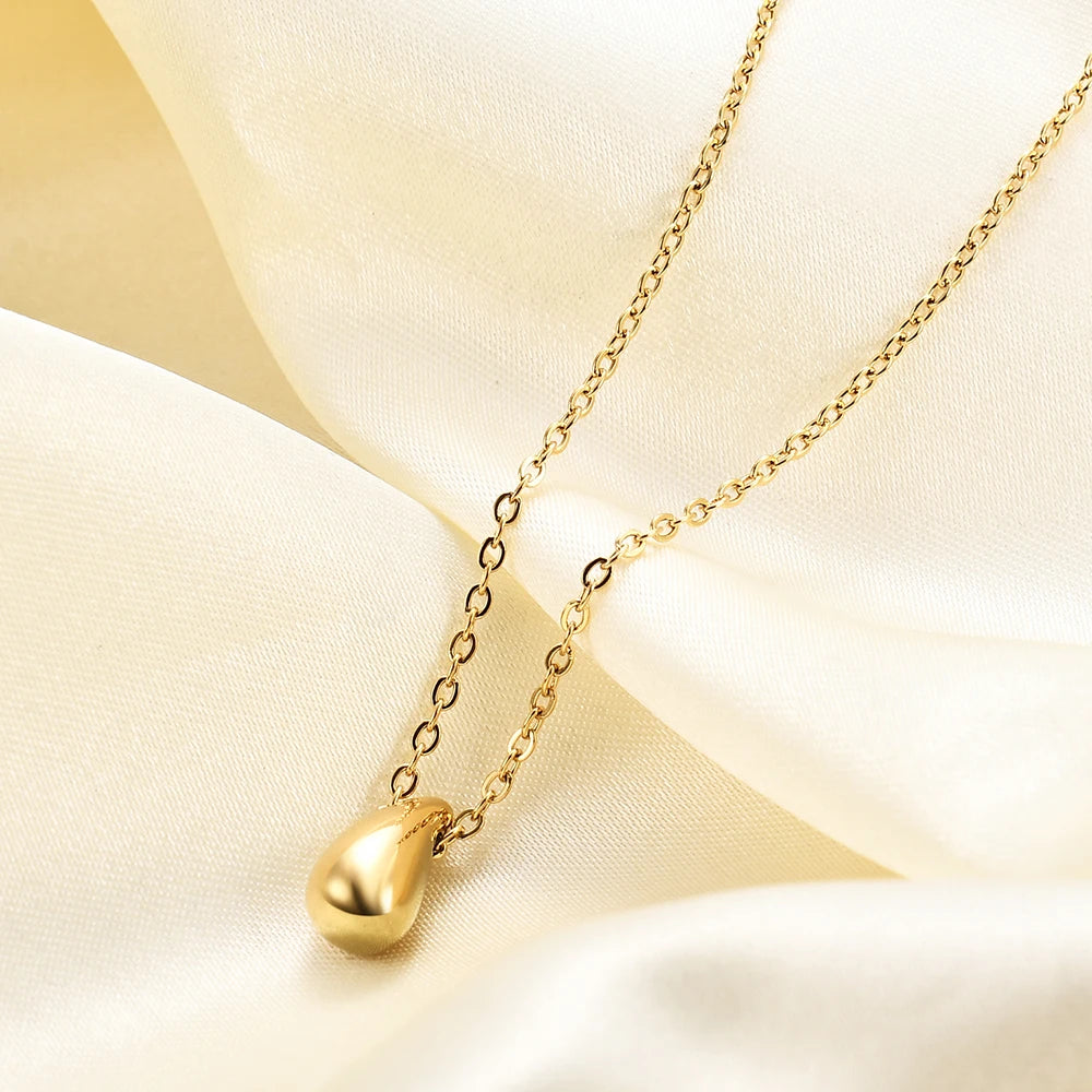 Colar Gota Delicada Aço Inoxidável
