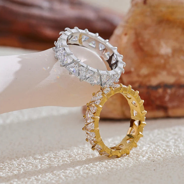 Anel Love Zircônia Banhado a Ouro 18K