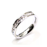 Anel Aparador Aliança Cravejado Zircônia