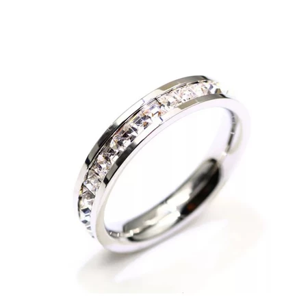 Anel Aparador Aliança Cravejado Zircônia