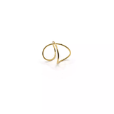 Anel Infinito Minimalista Ajustável Banhado a ouro 18K