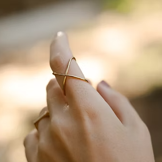 Anel Infinito Minimalista Ajustável Banhado a ouro 18K