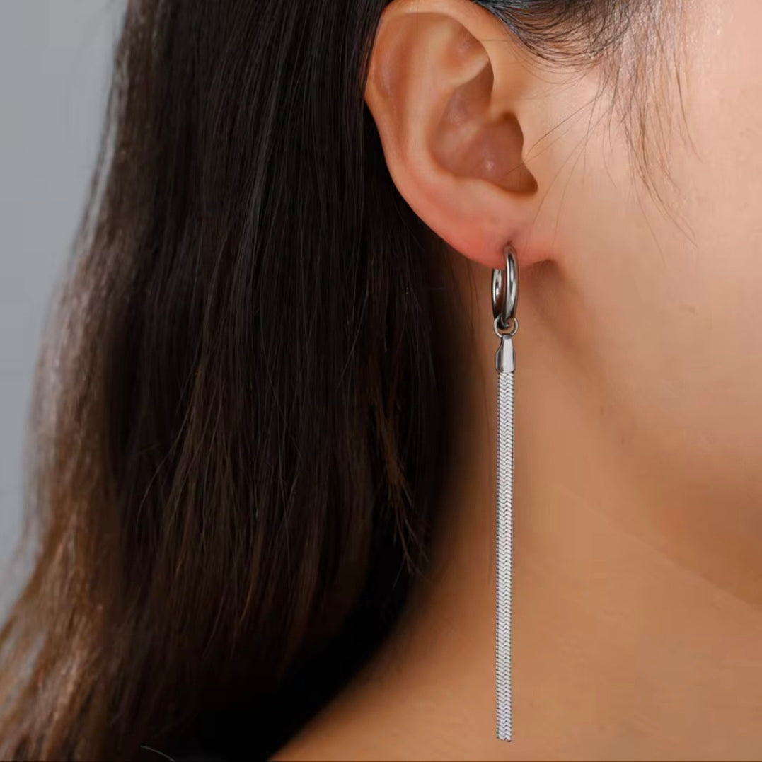 Brinco Argola Fio Longo Dourado