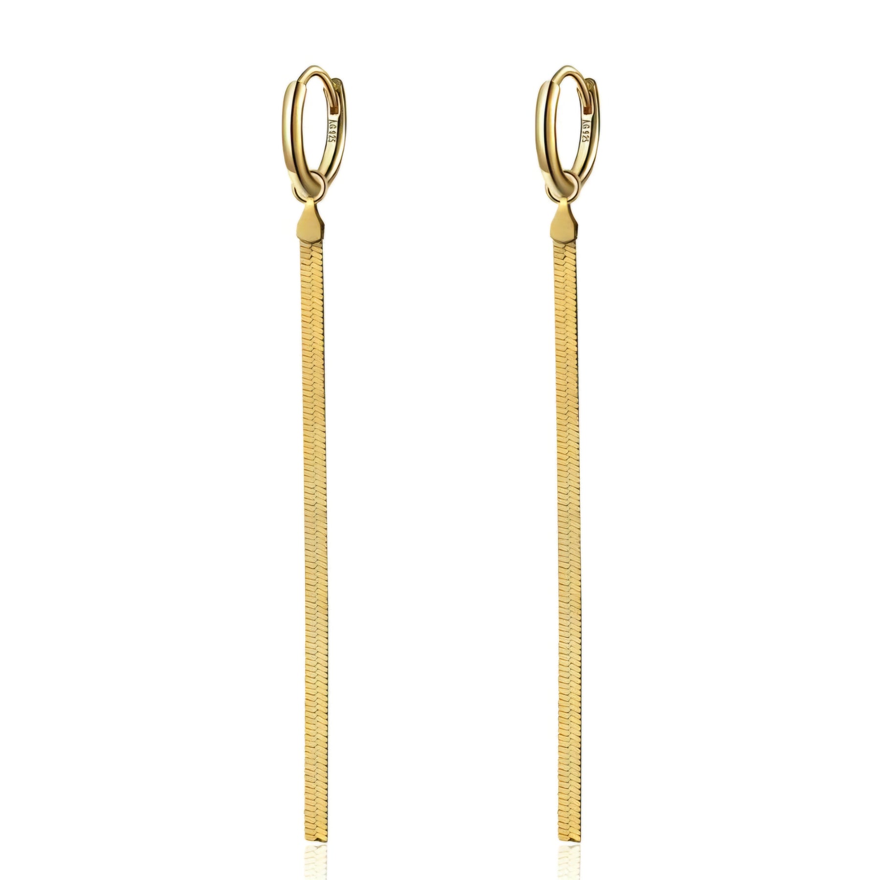 Brinco Argola Fio Longo Dourado