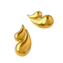 Brinco Gota Vírgula Duo Banhado a Ouro 18K