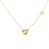 Colar Pingente Avião Estrela
