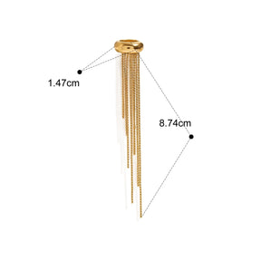 Brinco Piercing Fake Argola Franja Assimétrica