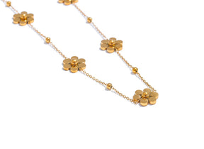 Colar Flor Banhado a Ouro 18K