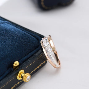 Anel Três Marias Zircônia Rose Gold