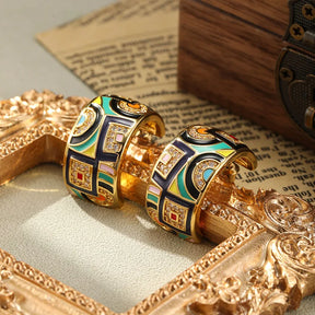 Brinco Argola Colorido Resina