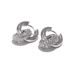 Brinco Argola Delicada Dupla com Zircônia