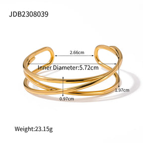 Pulseira Entrelaçada Banhado a Ouro 18K