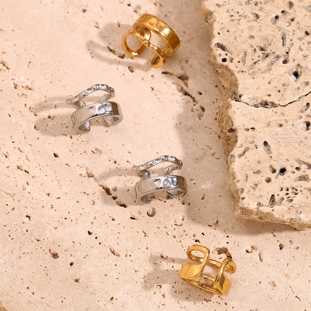 Brinco Piercing Fake Assimétrico Duo