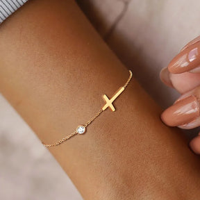 Pulseira Cruz Ponto de Luz