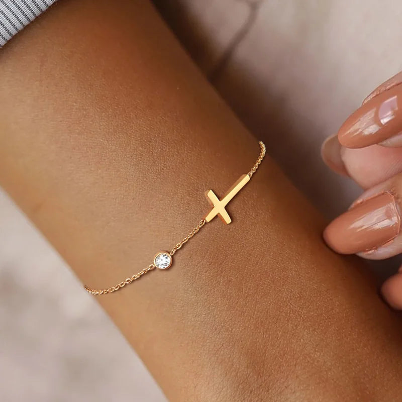 Pulseira Cruz Ponto de Luz