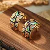 Brinco Argola Colorido Resina