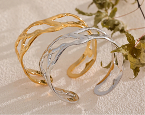 Pulseira Assimétrica Banhada a Ouro 18K