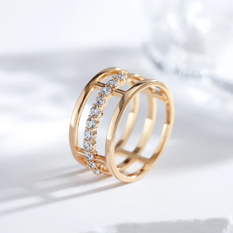 Anel Três Camadas Rose Gold