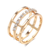 Anel Três Camadas Rose Gold