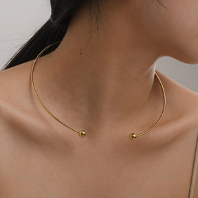 Colar Chocker Fio com Bolinha