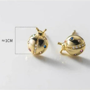 Brinco Joaninha com Zircônia Colorida