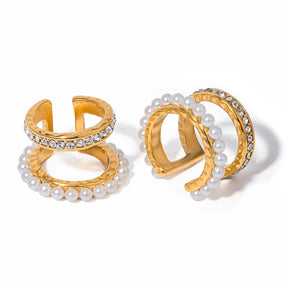 Brinco Piercing Fake Duo Pérola