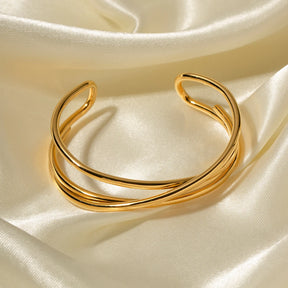 Pulseira Entrelaçada Banhado a Ouro 18K
