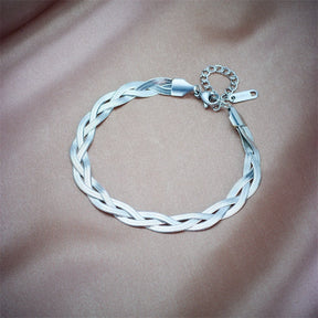 Conjunto Colar e Pulseira Trançado