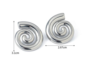 Brinco Espiral Banhado em Ouro 18K