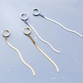 Brinco Argola Fio Longo Dourado