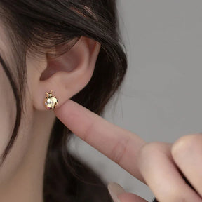 Brinco Joaninha com Zircônia Colorida