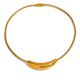 Colar Chocker Luz Banhado a Ouro 18K