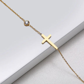 Pulseira Cruz Ponto de Luz
