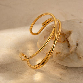 Pulseira Entrelaçada Banhado a Ouro 18K