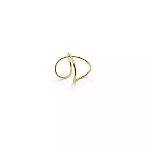 Anel Infinito Minimalista Ajustável Banhado a ouro 18K